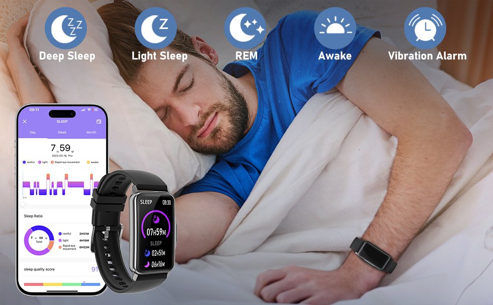 Mindrose Smart Watch Fitness Tracker for sleep and daily activity