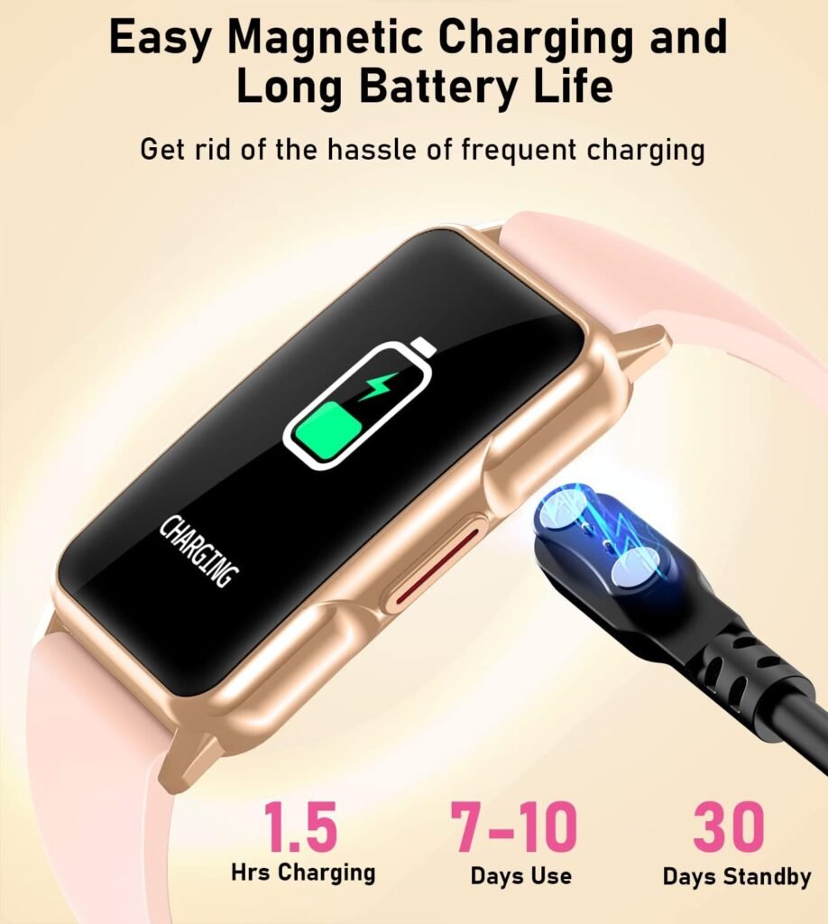 Mindrose fitness tracker with slim design and adjustable strap