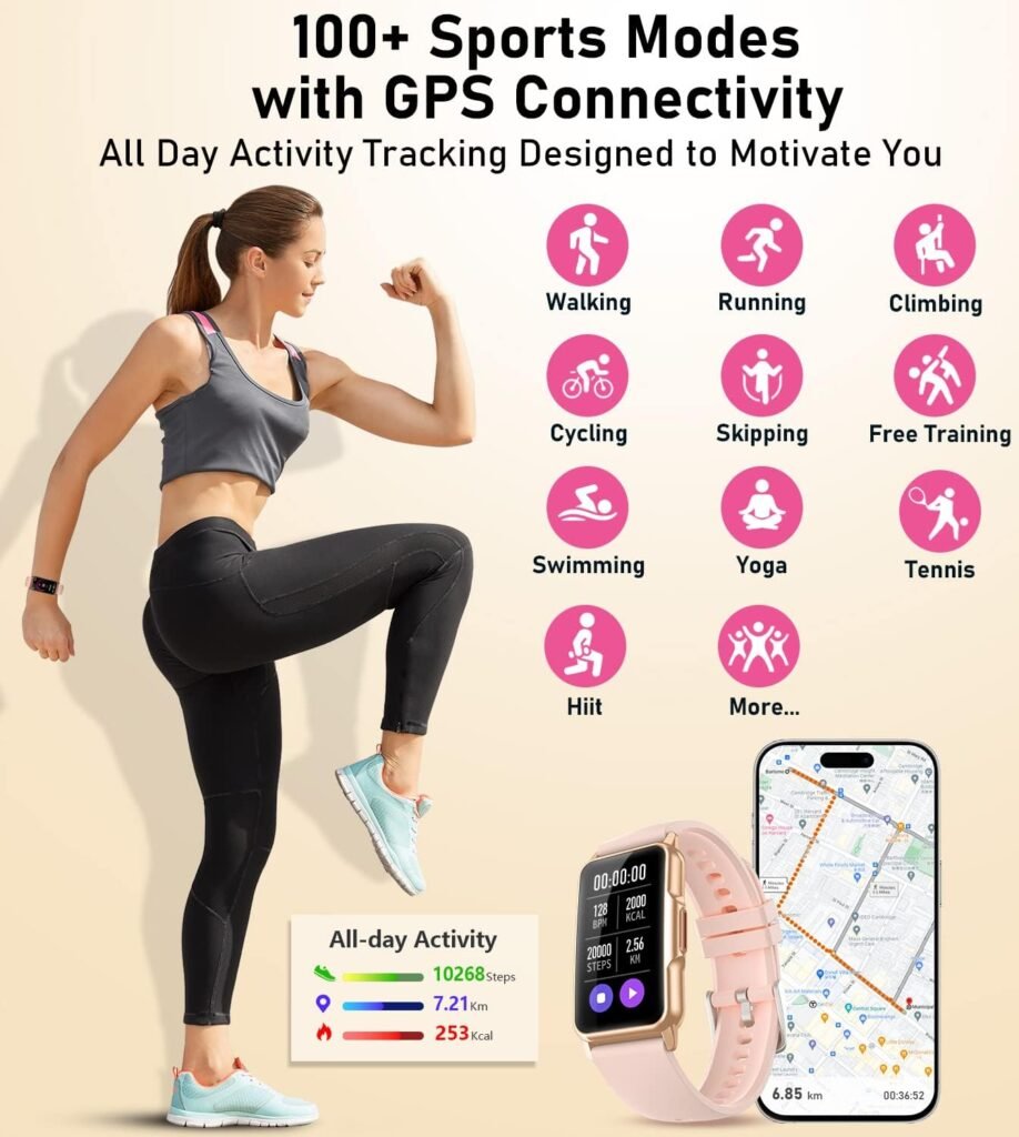 Mindrose fitness tracker for women and men with heart rate and sleep tracking